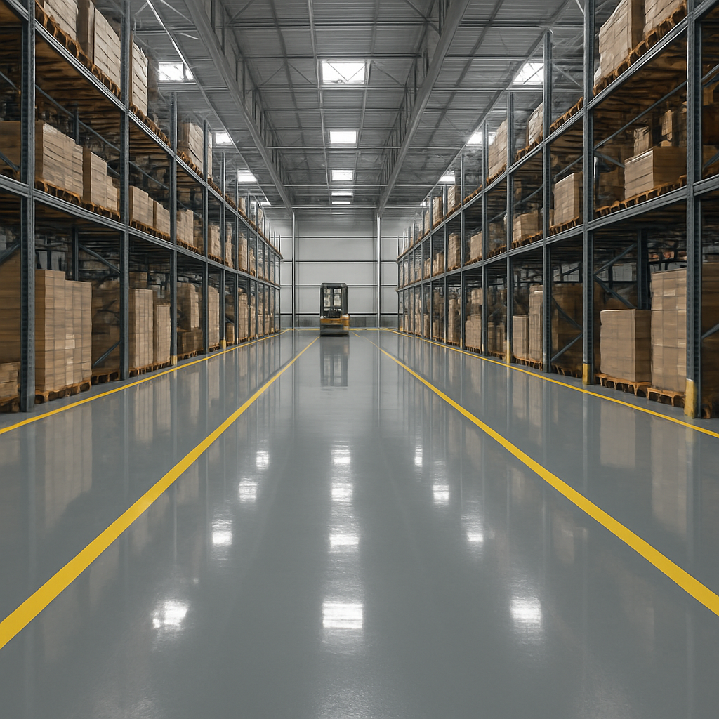 Warehouse Epoxy Flooring installed by Colorado Custom Coatings & Epoxy in Northern Colorado